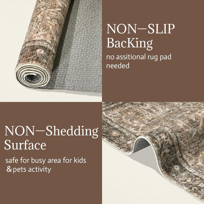 Machine Washable Rugs for Living Room: 8x10 Area Rugs for Bedroom