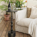 25" End Table, Art Deco Martini Side Table for Living Room, Black