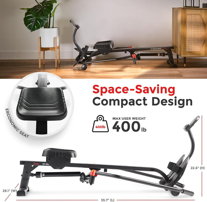 Sunny Health & Fitness Smart Full Motion Rower