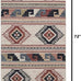 Abani Multicolor Southwestern Design 2'6" x 6' (3x6) Area Rug - Non-Shed Orange, Grey & Beige Tribal Pattern Dining Room Carpet Rugs