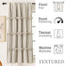 Homechoice Decor Thermal Insulated Window Curtains, 42" W x 63" L (Pair)