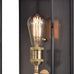 Outdoor Wall Light Fixture, Brass Exterior Wall Lantern, Waterproof Outdoor Wall Sconce Front Porch Light with Unique Door Design for Garage Garden Patio Staircase Balcony