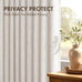 MIULEE 4 Panels Set Pinch Pleated Linen Curtains 96 Inch Long Natural