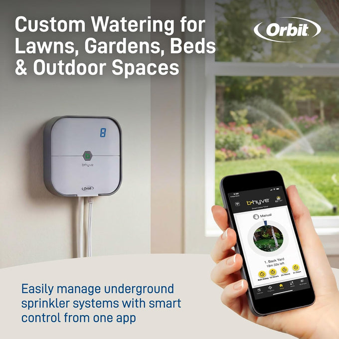 Orbit B-hyve Indoor Smart Sprinkler Controller, 8-Zone - 57925