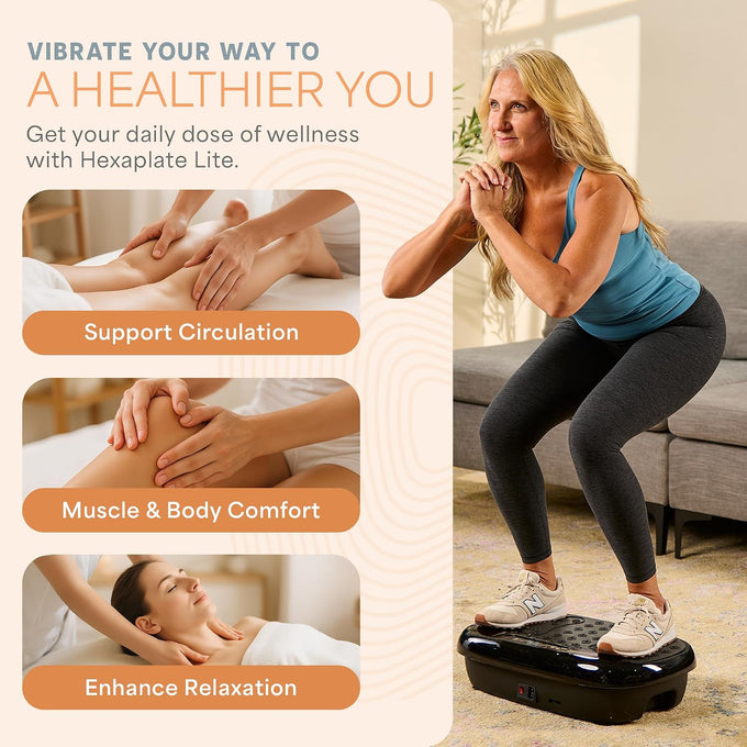 Lifepro HexaPlate Vibration Plate Exercise Machine with Magnetic Acupoints