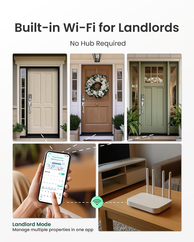 DESLOC Fingerprint WiFi Smart Lock, K120 Keypad Deadbolt Up to 16 Months
