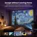 HAPPRUN Roku TV Smart Mini Projector with WiFi and Bluetooth for Portable