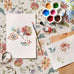 jinchan Beige Floral Linen Curtains 108 Inch Vintage Back Tab 2 Panels