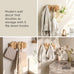 Umbra Picket Coat Rack, Wall Mount 5 Flip-Down Coat Hooks, Natural