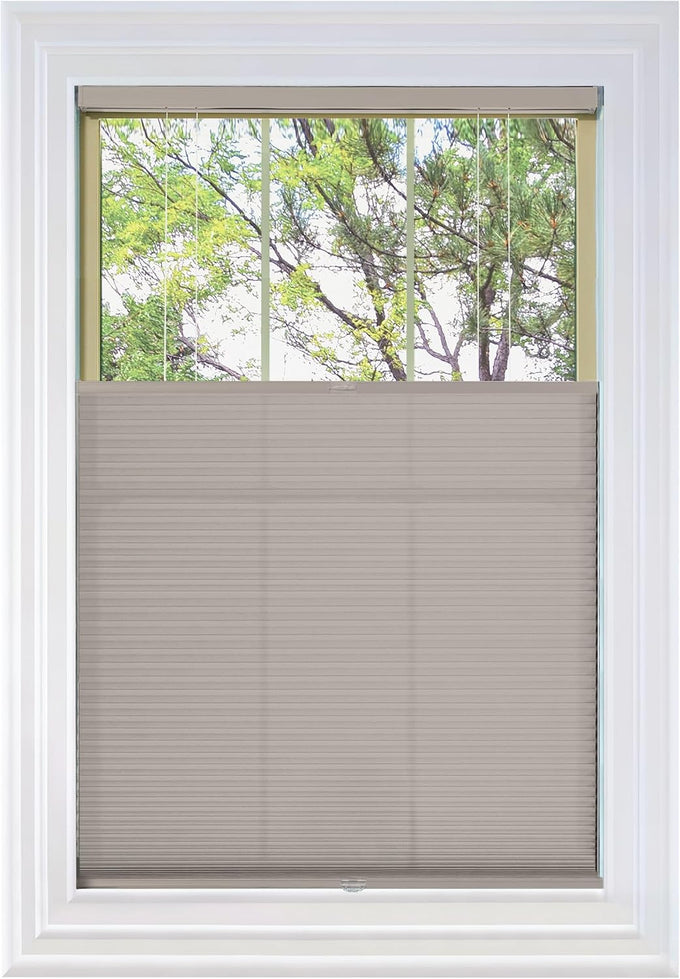 BlindsAvenue Cordless TDBU Cellular Shade, Sticks & Stones, 26" W x 72" H