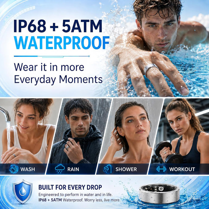 Smart Ring Fitness Tracker for Men & Women with Sleep, Heart Rate & SpO2