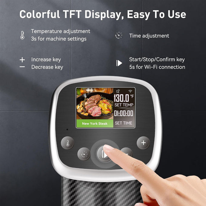 KitchenBoss WiFi Sous Vide Cooker Ultra-quiet 1100W Sous Vide G322PT