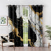 Marble Blackout Curtains for Bedroom Living Room - Black and Gold Abstract Modern Luxury Patterned Window Treatments, Room Darkening Grommet Drapes, 96 Inch Curtains 2 Panel Set