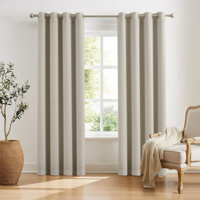 THERMALBARRIER™ I-SNAP™ Insulated Grommeted Panel Pair with Removable Liner Wheat 52x84