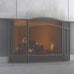 Fire Beauty 3 Panel Wrought Iron Fireplace Screen Spark Guard Cover(Black)