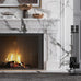 Fire Beauty 5Pcs Iron Fireplace Tools Set 31 Inch Indoor Fire Pit(Black)