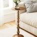25" End Table, Art Deco Martini Side Table for Living Room, Black