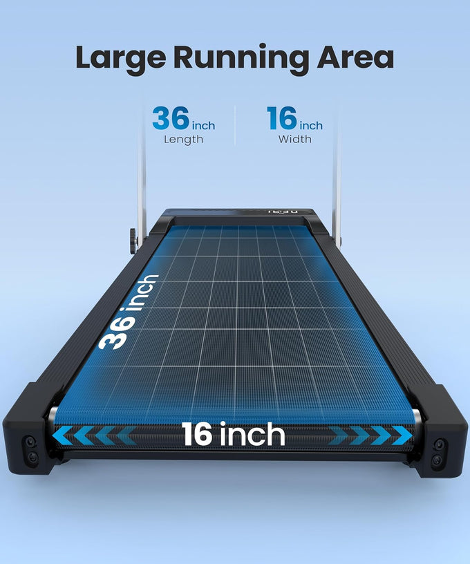 WELLFIT Walking Pad Treadmills with Handle, 10% Incline Treadmill for Home