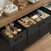 HORSTORS 55" W Buffet Cabinet with Storage, Kitchen Storage Cabinet, Black