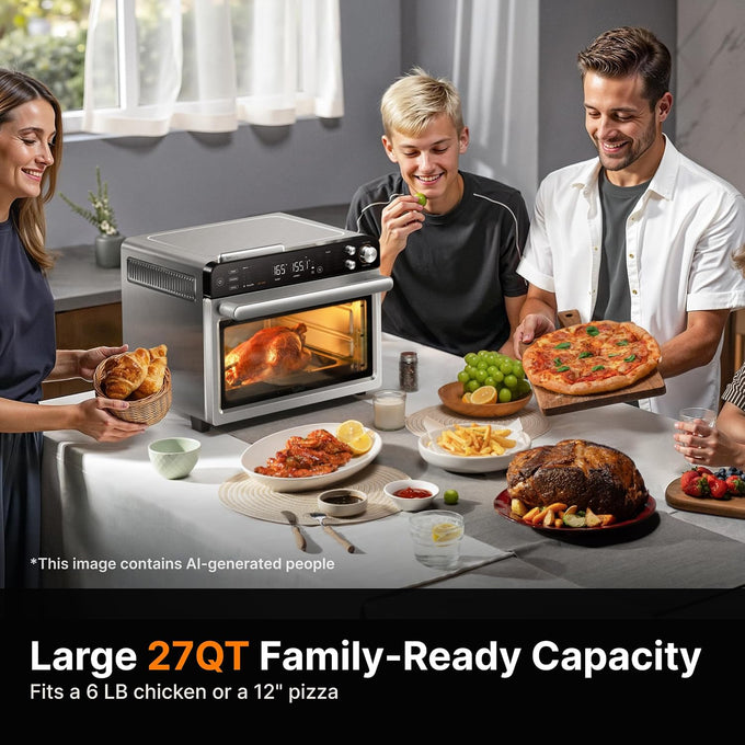 Typhur Sync Air Fryer Oven with Wireless Meat Thermometer Probe, AI Recipes