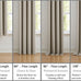 THERMALBARRIER™ I-SNAP™ Insulated Grommeted Panel Pair with Removable Liner Wheat 52x84