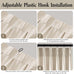 MIULEE Pinch Pleated Thick Linen Curtains 40x90 Inches Birch 4 Panels Set