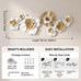 Tevqemi Large 3D Metal Wall Decor, Nature-Inspired Design