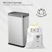 EKO Mirage X 80 Liter / 21.1 Gallons Motion Sensor Trash Can or Recycling Bin, Automatic Large Kitchen Trash Can Touchless, Stainless Steel