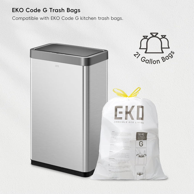 EKO Mirage X 80 Liter / 21.1 Gallons Motion Sensor Trash Can or Recycling Bin, Automatic Large Kitchen Trash Can Touchless, Stainless Steel