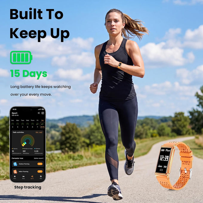 Fitness Tracker with Heart Rate & Sleep Tracking