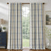 DriftAway 100% Blackout Plaid Linen Chenille Curtains 90 Inches Black
