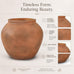 14" H x 17" Dia Distressed Terracotta Fiberstone Planter with Drainage Hole, Lightweight Flower Pot for Olive Trees & Houseplants, Indoor Outdoor Patio, Porch, Garden & Entryway Décor