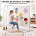 54-Inch Aluminum Rug Tufting Frame Kit, Adjustable Stand with Yarn Holder