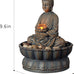 Kalona Tabletop Water Fountain with Buddha, LED Light Indoor Waterfall