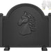 G GOOD GAIN Fireplace Back Plates 20 inch with Feet Decorative Horse Design