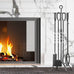 Fire Beauty 5 Pcs Wrought Iron Fireplace Tool Set Indoor Outdoor Fire Pit