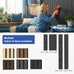 PIWA Acoustic Wall Panels 47"x12" 4 Pack, Wood Slat MDF Core, Matte Black