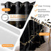 Marble Blackout Curtains for Bedroom Living Room - Black and Gold Abstract Modern Luxury Patterned Window Treatments, Room Darkening Grommet Drapes, 96 Inch Curtains 2 Panel Set