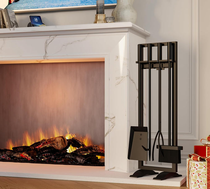 Fire Beauty 5-Piece Wrought Iron Indoor Fireplace Tools Set