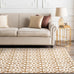 Ompaa Ultra Soft Shaggy Rugs Memory Foam Bedroom Carpet, Beige 7 x 10 Feet Large, Plush Geometric Textured Area Rugs for Living Room Couch Dorm Bedside Kids Girls Teens Room Nursery Decor Floor Mat
