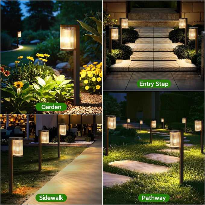 ELECLINK Solar Pathway Lights Outdoor, 6 Pack Upgraded Outdoor Solar Lights for Outside Super Bright Up to 15Hrs, IP65 Waterproof Solar Garden Lights for Yard Path Sidewalk Driveway Walkway Decor