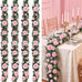 4 Pcs 24Ft Faux Rose Vine Garland Wedding Decor,Red，Orange