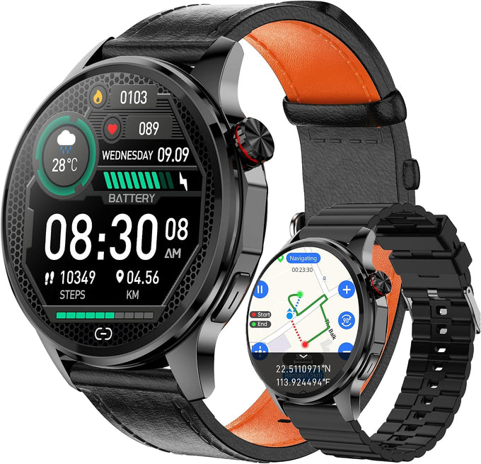 Smart Watch for Men with GPS, 1.46"AI Smartwatch, BT Call/Text Reply