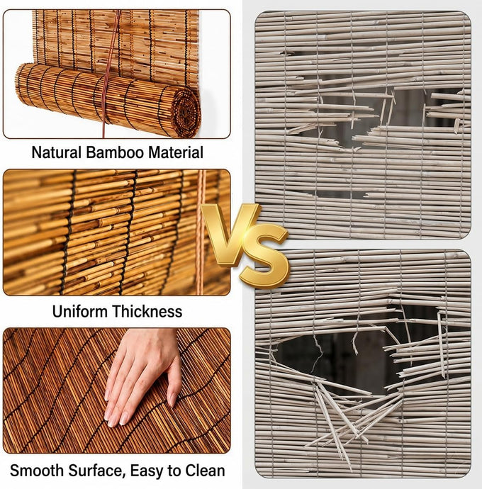 Bamboo Roll Up Blinds for Outdoor Patio and Porch, Bamboo Shades with Lifter for Windows, 48" 50" 64" 72" 78" Outdoor Bamboo Blinds Roller Shades, UV Protection, Privacy Screen(Brown,W72 x H64)