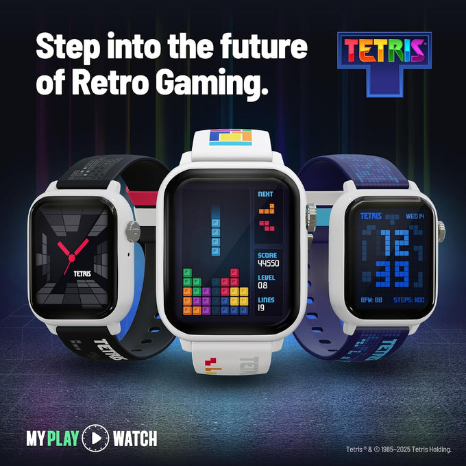 Tetris Retro Gaming Arcade Smart Watch, No Wi-Fi or Bluetooth