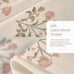 DrapePalette - Linen Blend Pinch Pleated Curtains 96 Inches Long for Living Room, Bedroom, Dining Room, Light Filtering Curtains 2 Panels Set, Modern Floral Printed Design, Beige White, 30" W x 96" L