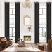 Sanceor Blackout Extra Long Curtain,Room Darkening High Ceiling Draperies for Living Room, Soft Textured Thermal Insualted Blackout Extra Tall Curtains 18ft Length(Black,1 Panel,52 x 216 Inch)