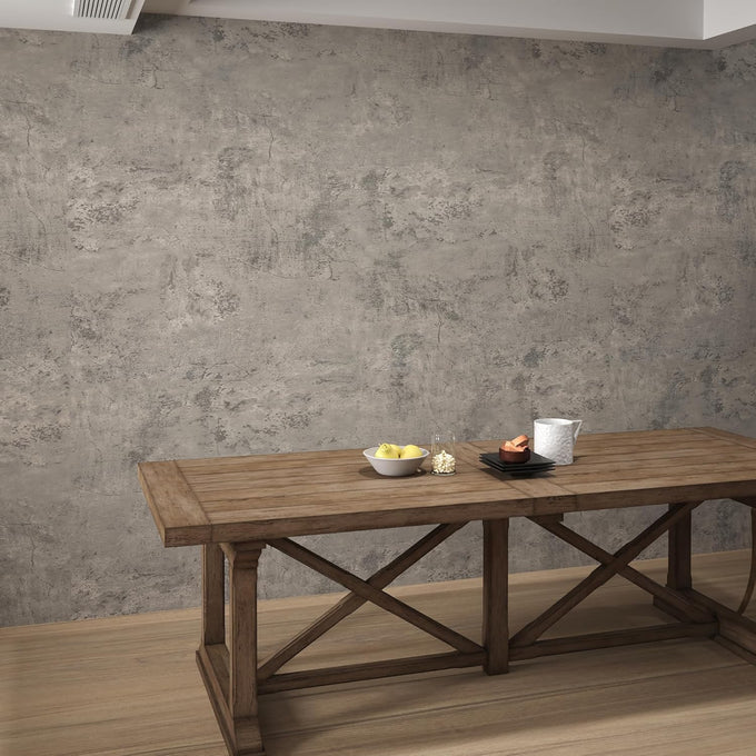 3yecao Grey Concrete Wallpaper Peel and Stick Gray Concrete Contact Paper