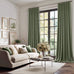 StangH Sage Green Pinch Pleat Velvet Curtains 96 Inches Long 2 Panels