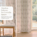 DrapePalette - Linen Blend Pinch Pleated Curtains 96 Inches Long for Living Room, Bedroom, Dining Room, Light Filtering Curtains 2 Panels Set, Modern Floral Printed Design, Beige White, 30" W x 96" L